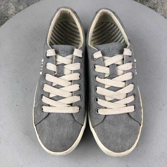 Taos Women's Size 6.5 STAR Grey Low Top Closed Toe Lace-Up Casual Sneakers Shoes - Picture 3 of 13